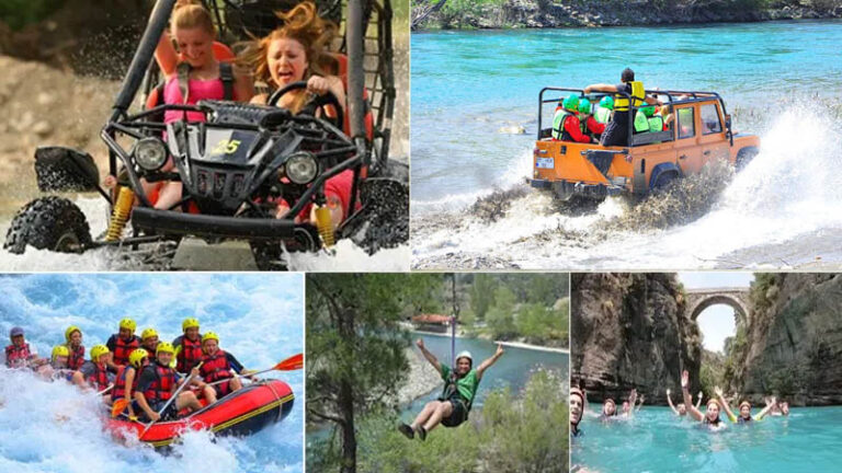 Rafting Buggy or Quad riding Zipline Jeep Safari from Okurcalar Premium