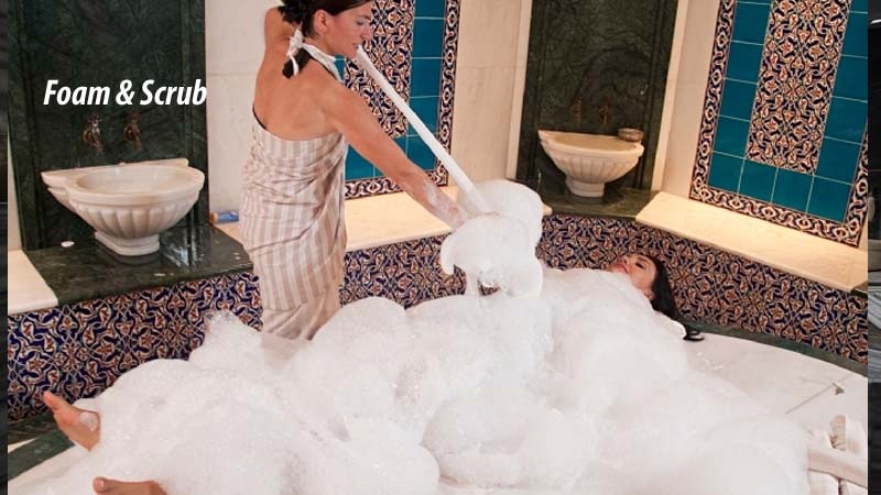 foam hamam scrub