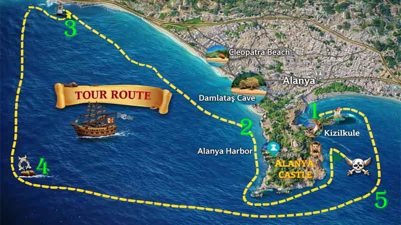 relax boat tour route