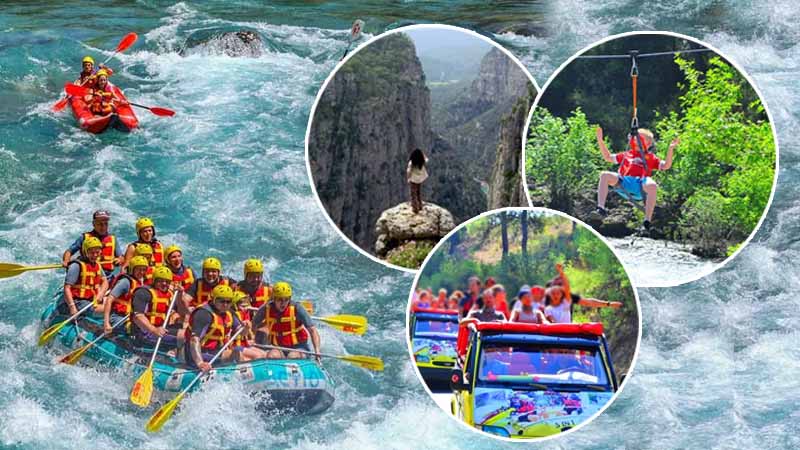 tazı canyon, raftingi zipline, jeep safari okurcalar