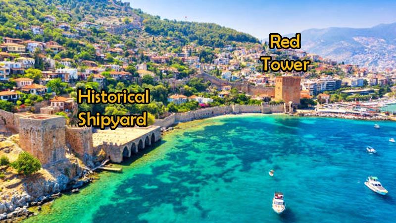 red tower and old shipyard